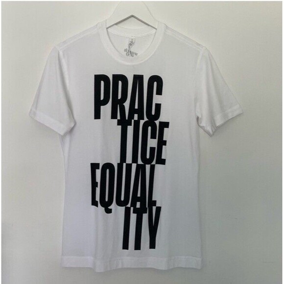 Lululemon Practice Equality Unisex Pima Cotton Short Sleeve White Tee New XS - Picture 2 of 6